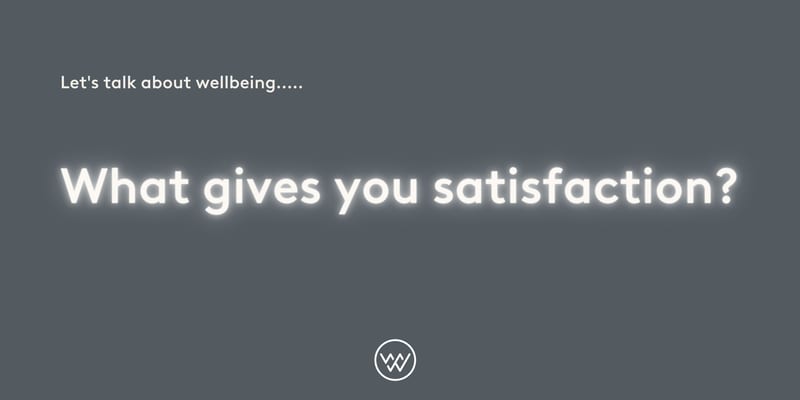 Original article graphic reading What gives you satisfaction?